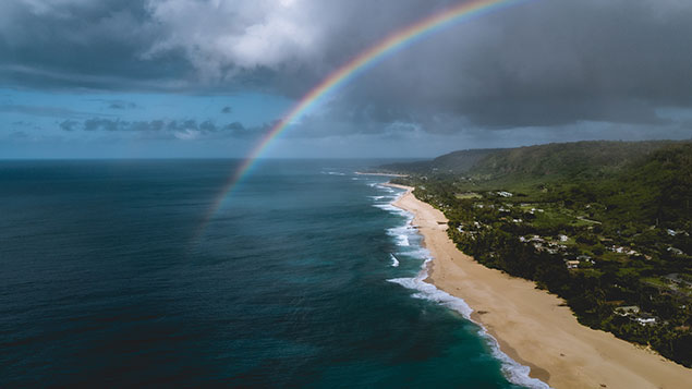 North Shore Oahu aerial photo